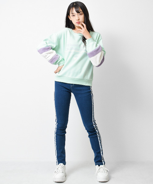 RiCO SUCRE(リコシュクレ)の「裏起毛デニムスキニーパンツ(デニムパンツ・キッズ・ネイビー/ブルー/サックスブルー・130/165/140/150/160)」の9枚目の写真