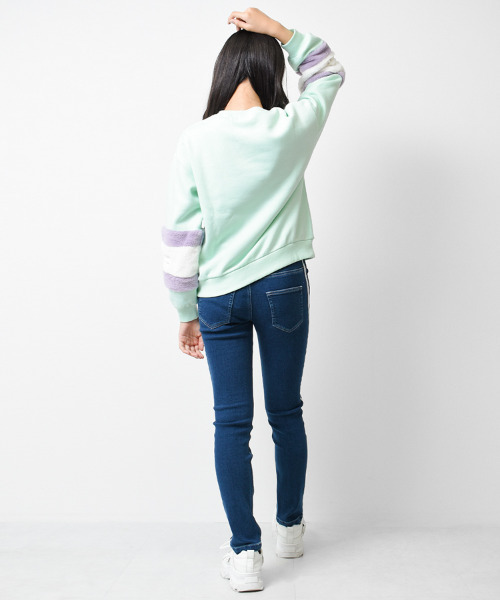 RiCO SUCRE(リコシュクレ)の「裏起毛デニムスキニーパンツ(デニムパンツ・キッズ・ネイビー/ブルー/サックスブルー・130/165/140/150/160)」の11枚目の写真