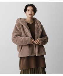 FLUFFY HOODIE SHORT COAT/フラッフィーフーディーショートコート