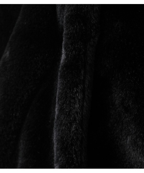 AZUL by moussy（アズールバイマウジー）の「FLUFFY HOODIE SHORT COAT/フラッフィーフーディーショートコート（その他アウター・レディース・アイボリー/ブラック/ベージュ/グレー・SMALL/MEDIUM）」の21枚目の写真