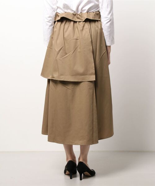 STYLEBLOCK（スタイルブロック）の「ツイルレイヤード風スカート（スカート・レディース・ブラック/グリーン/ベージュ/ホワイト系その他・M）」の9枚目の写真