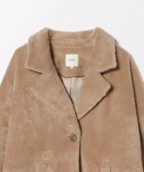 BEAMS HEART（ビームスハート）の「BEAMS HEART / シャギー コクーンコート（その他アウター・レディース・ベージュ/ブラウン・SMALL/MEDIUM）」の13枚目の写真