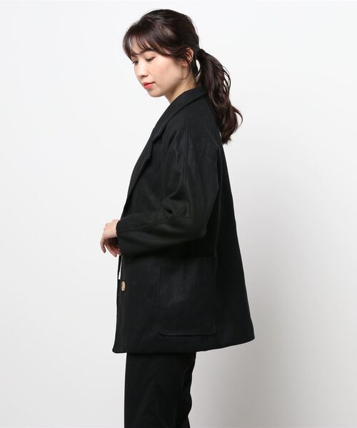 MAISON DE THERESE（メゾン ド テレーズ）の「ショート　トレンチコート（トレンチコート・レディース・ブラック/アイボリー/モカ・SMALL/MEDIUM/LARGE）」の4枚目の写真