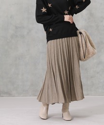 ニットプリーツフレアスカート