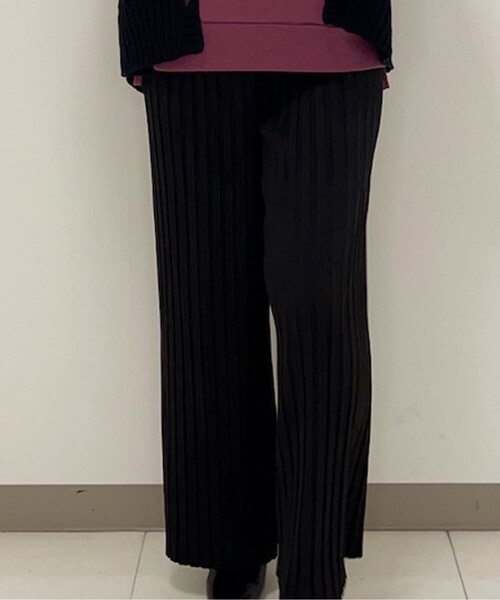 Cutie Blonde（キューティーブロンド）の「◆【S-L】ポンチスエード調プリーツワイドパンツ（その他パンツ・レディース・ライトグレー/ブラック/ダークブラウン・01/02/03）」の6枚目の写真