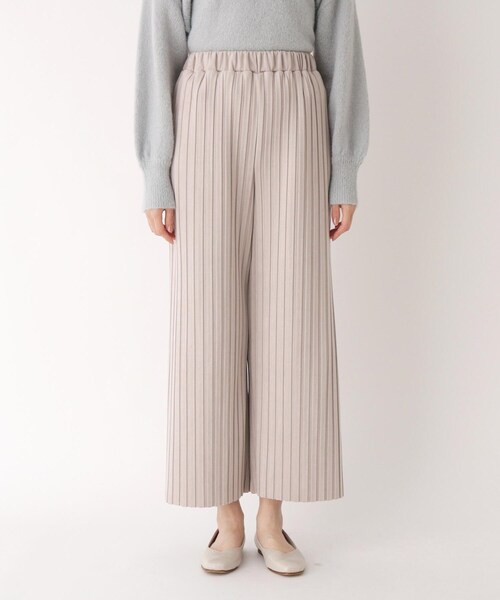Cutie Blonde（キューティーブロンド）の「◆【S-L】ポンチスエード調プリーツワイドパンツ（その他パンツ・レディース・ライトグレー/ブラック/ダークブラウン・01/02/03）」の8枚目の写真