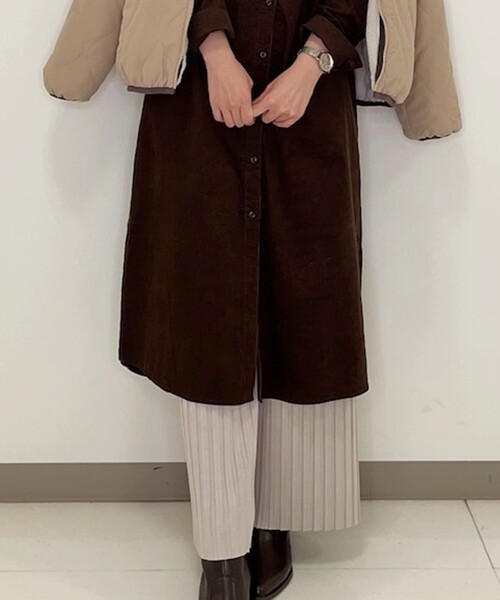 Cutie Blonde（キューティーブロンド）の「◆【S-L】ポンチスエード調プリーツワイドパンツ（その他パンツ・レディース・ライトグレー/ブラック/ダークブラウン・01/02/03）」の18枚目の写真