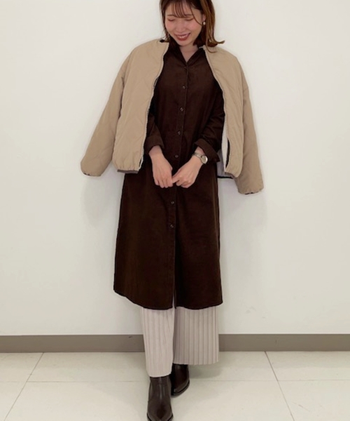 Cutie Blonde（キューティーブロンド）の「◆【S-L】ポンチスエード調プリーツワイドパンツ（その他パンツ・レディース・ライトグレー/ブラック/ダークブラウン・01/02/03）」の21枚目の写真