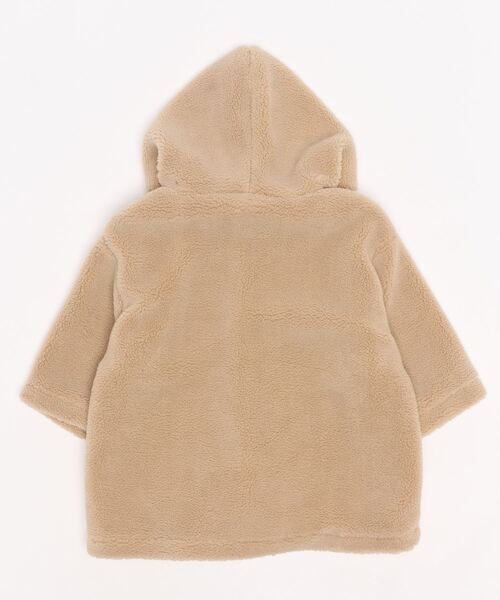 b・ROOM（ビールーム）の「ボアビッグダッフルコート（ダッフルコート・キッズ・キャメル/ベージュ/ミント・100cm/130cm/110cm/120cm/90cm）」の5枚目の写真