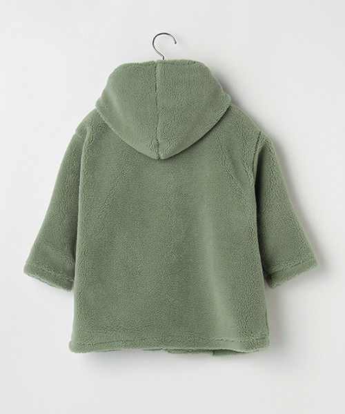 b・ROOM（ビールーム）の「ボアビッグダッフルコート（ダッフルコート・キッズ・キャメル/ベージュ/ミント・100cm/130cm/110cm/120cm/90cm）」の8枚目の写真