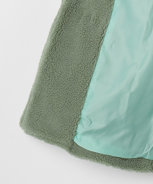 b・ROOM（ビールーム）の「ボアビッグダッフルコート（ダッフルコート・キッズ・キャメル/ベージュ/ミント・100cm/130cm/110cm/120cm/90cm）」の12枚目の写真