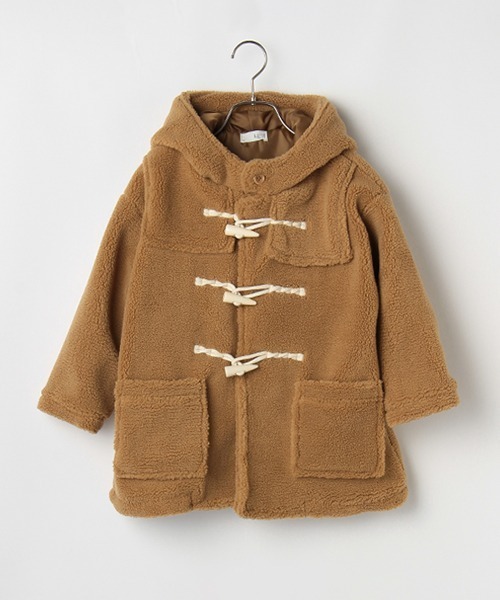 b・ROOM（ビールーム）の「ボアビッグダッフルコート（ダッフルコート・キッズ・キャメル/ベージュ/ミント・100cm/130cm/110cm/120cm/90cm）」の16枚目の写真