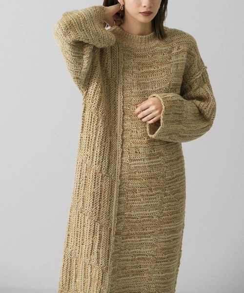 KBF(ケイビーエフ)の「MIXカラーイレヘムニットワンピース(ワンピース・レディース・ベージュ系その他/グリーン系その他/グレー系その他・ONE)」の13枚目の写真