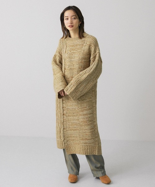 KBF(ケイビーエフ)の「MIXカラーイレヘムニットワンピース(ワンピース・レディース・ベージュ系その他/グリーン系その他/グレー系その他・ONE)」の16枚目の写真