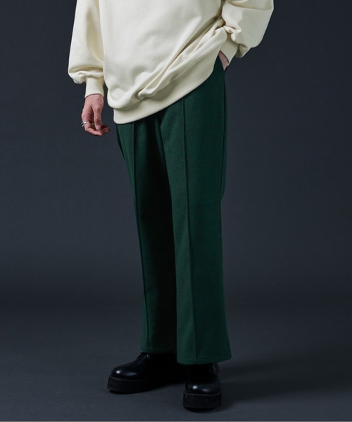 Ellno Loset（エルノロゼット）の「AWセンタープレスフレアパンツ/セットアップ対応（スラックス・メンズ・ダークパープル/ダークグリーン/ブラック・MEDIUM/LARGE）」の9枚目の写真