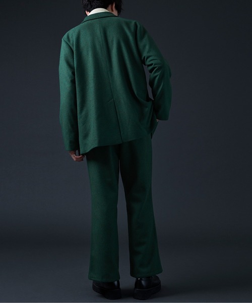 Ellno Loset（エルノロゼット）の「AWセンタープレスフレアパンツ/セットアップ対応（スラックス・メンズ・ダークパープル/ダークグリーン/ブラック・MEDIUM/LARGE）」の14枚目の写真