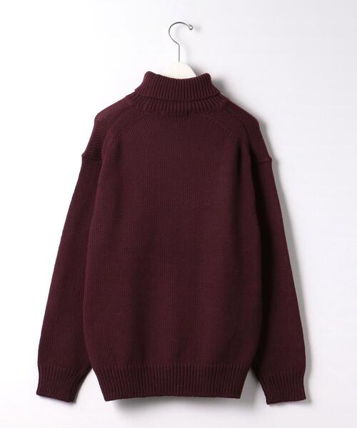 green label relaxing（グリーンレーベルリラクシング）の「スペインウールポリエステル リンクス タートルネック ニット -ウォッシャブル-（ニット/セーター・メンズ・オフホワイト/ブラック/ワインレッド・S/L/M/XL）」の12枚目の写真