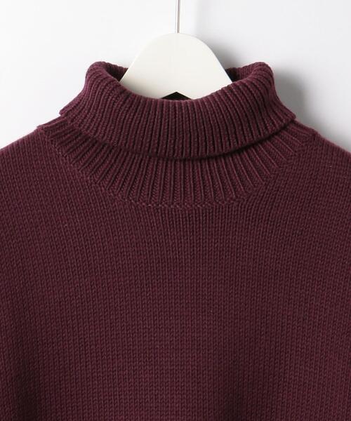 green label relaxing（グリーンレーベルリラクシング）の「スペインウールポリエステル リンクス タートルネック ニット -ウォッシャブル-（ニット/セーター・メンズ・オフホワイト/ブラック/ワインレッド・S/L/M/XL）」の5枚目の写真