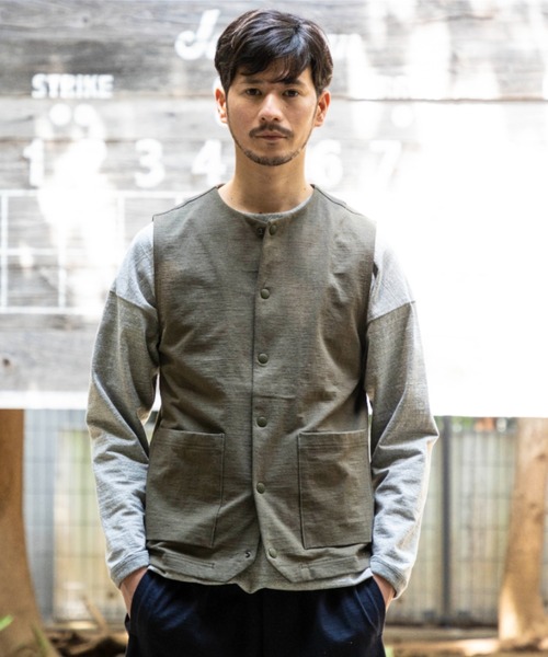 Jackman（ジャックマン）の「Stretch Vest（ベスト・メンズ・ブラック/オリーブドラブ/ダークネイビー・LARGE/MEDIUM）」の3枚目の写真