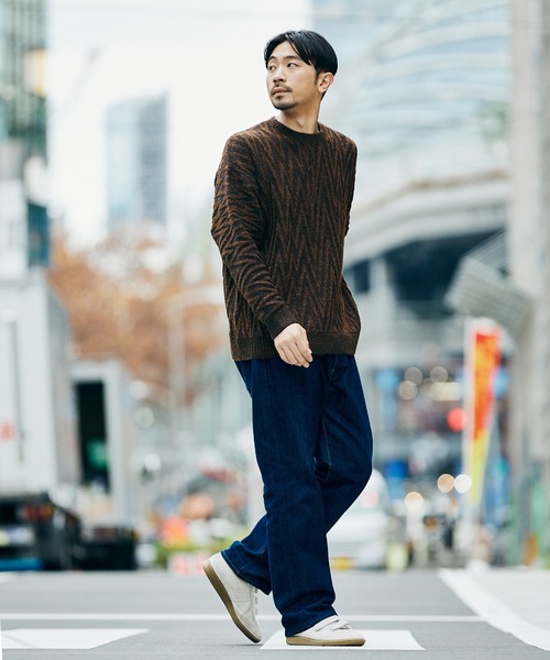 JOURNAL STANDARD(ジャーナルスタンダード)の「【GEOM PATTERN / ジオメパターン】ウール混 ジャガード クルーネック ニット(ニット/セーター・メンズ・ラベンダー/ネイビー/ブラック系その他/イエロー/カーキ・LARGE/MEDIUM)」の7枚目の写真