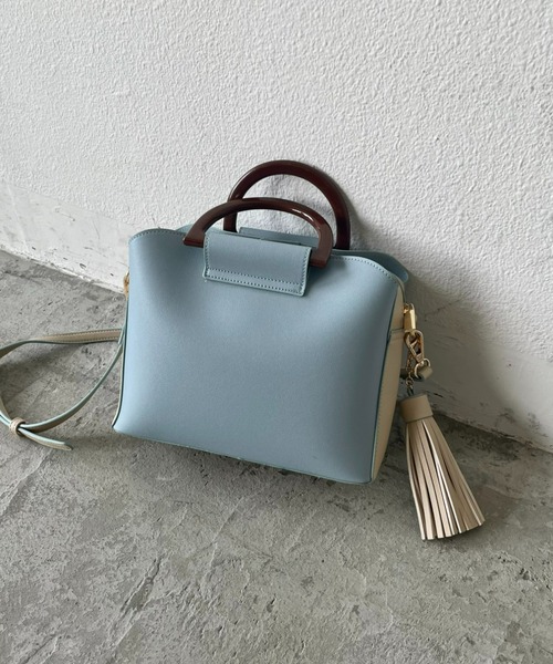 AIC.（エーアイシー）の「【再入荷】タッセル付きショルダーミニバッグ（ショルダーバッグ・レディース・ブラック/オフホワイト/ピンク/ブルー・FREE）」の22枚目の写真