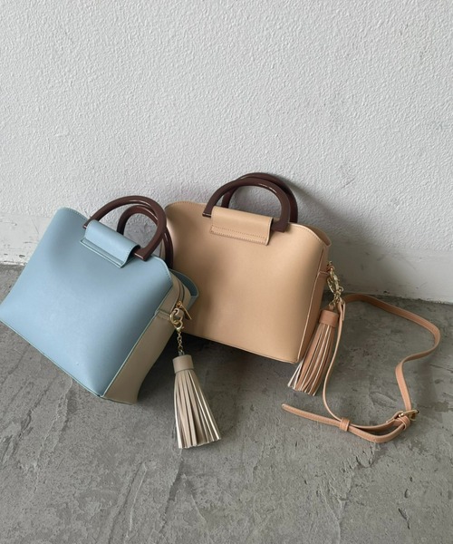 AIC.（エーアイシー）の「【再入荷】タッセル付きショルダーミニバッグ（ショルダーバッグ・レディース・ブラック/オフホワイト/ピンク/ブルー・FREE）」の20枚目の写真