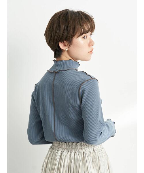 earth music&ecology（アースミュージックアンドエコロジー）の「リブメローカットソー＊（その他トップス・レディース・ブラック/ブルー/アイボリー/モカ・S/M）」の8枚目の写真