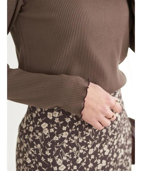 earth music&ecology（アースミュージックアンドエコロジー）の「リブメローカットソー＊（その他トップス・レディース・ブラック/ブルー/アイボリー/モカ・S/M）」の12枚目の写真