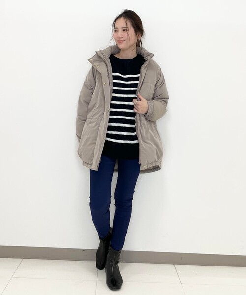 SHOO・LA・RUE（シューラルー）の「◆畦編みボーダー柄ふんわりゆるニット（ニット/セーター・レディース・ベージュ系2/ネイビー系2/ブルー系7・00）」の15枚目の写真