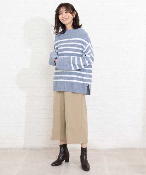 SHOO・LA・RUE（シューラルー）の「◆畦編みボーダー柄ふんわりゆるニット（ニット/セーター・レディース・ベージュ系2/ネイビー系2/ブルー系7・00）」の20枚目の写真