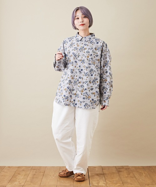 CUBE SUGAR（キューブシュガー）の「ピーチツイル ウエストゴム 無地 ワークパンツ（その他パンツ・レディース・ホワイト/ブラック/ナチュラル/サックスブルー/イエロー/オレンジ・M）」の15枚目の写真