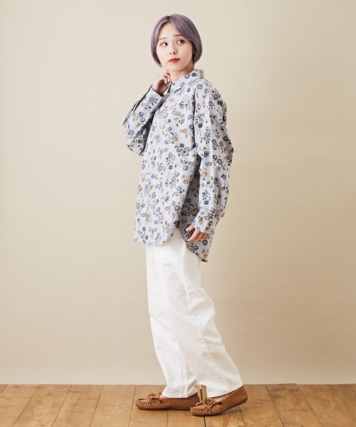 CUBE SUGAR（キューブシュガー）の「ピーチツイル ウエストゴム 無地 ワークパンツ（その他パンツ・レディース・ホワイト/ブラック/ナチュラル/サックスブルー/イエロー/オレンジ・M）」の16枚目の写真