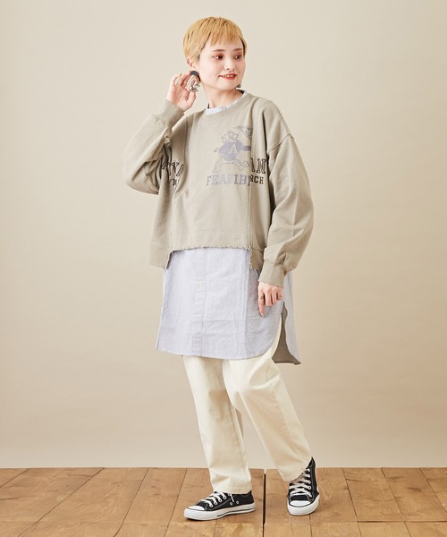 CUBE SUGAR（キューブシュガー）の「ピーチツイル ウエストゴム 無地 ワークパンツ（その他パンツ・レディース・ホワイト/ブラック/ナチュラル/サックスブルー/イエロー/オレンジ・M）」の19枚目の写真