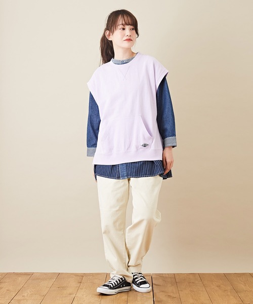 CUBE SUGAR（キューブシュガー）の「ピーチツイル ウエストゴム 無地 ワークパンツ（その他パンツ・レディース・ホワイト/ブラック/ナチュラル/サックスブルー/イエロー/オレンジ・M）」の20枚目の写真