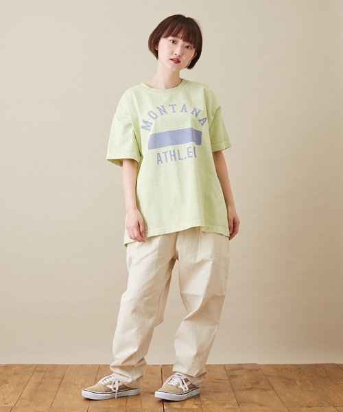 CUBE SUGAR（キューブシュガー）の「ピーチツイル ウエストゴム 無地 ワークパンツ（その他パンツ・レディース・ホワイト/ブラック/ナチュラル/サックスブルー/イエロー/オレンジ・M）」の21枚目の写真