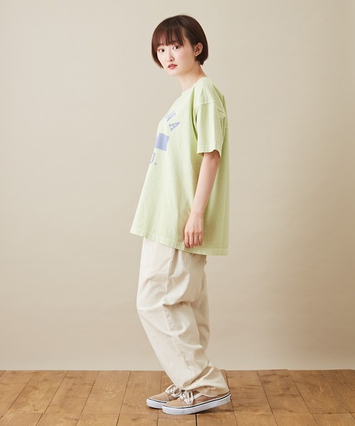 CUBE SUGAR（キューブシュガー）の「ピーチツイル ウエストゴム 無地 ワークパンツ（その他パンツ・レディース・ホワイト/ブラック/ナチュラル/サックスブルー/イエロー/オレンジ・M）」の22枚目の写真