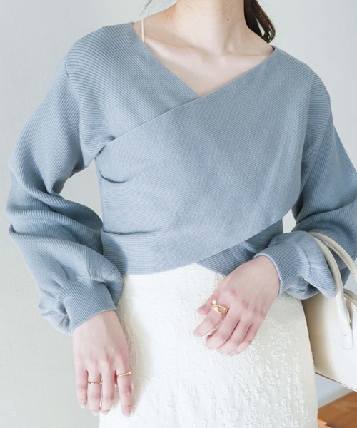 archives（アルシーヴ）の「2wayクロスリブニットプルオーバー