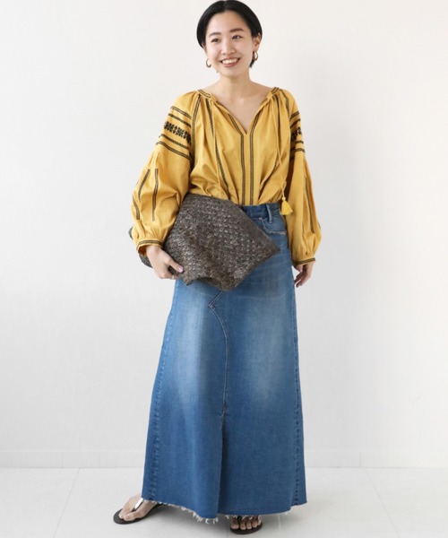 JOURNAL STANDARD relume(ジャーナルスタンダード レリューム)の「エンブロイダリースモックブラウス◆(シャツ/ブラウス・レディース・イエロー/ブラック・FREE)」の10枚目の写真