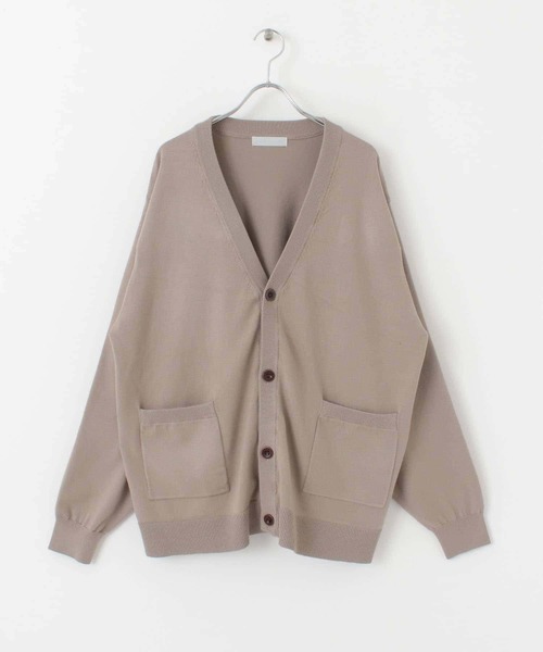SENSE OF PLACE by URBAN RESEARCH（センスオブプレイスバイアーバンリサーチ）の「『ユニセックス』ストレッチVネックカーディガン（カーディガン/ボレロ・メンズ・ライトベージュ/ライトブルー/グリーン/イエロー・MEDIUM/LARGE）」の2枚目の写真