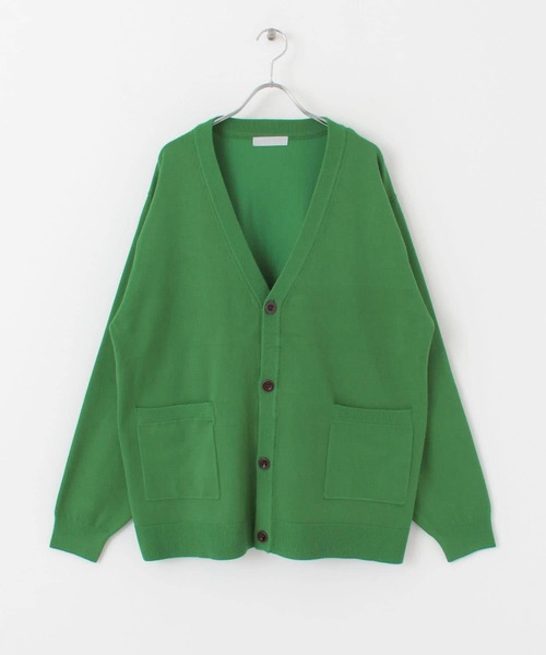 SENSE OF PLACE by URBAN RESEARCH（センスオブプレイスバイアーバンリサーチ）の「『ユニセックス』ストレッチVネックカーディガン（カーディガン/ボレロ・メンズ・ライトベージュ/ライトブルー/グリーン/イエロー・MEDIUM/LARGE）」の3枚目の写真