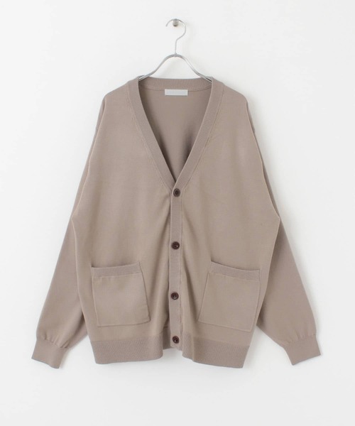 SENSE OF PLACE by URBAN RESEARCH（センスオブプレイスバイアーバンリサーチ）の「『ユニセックス』ストレッチVネックカーディガン（カーディガン/ボレロ・メンズ・ライトベージュ/ライトブルー/グリーン/イエロー・MEDIUM/LARGE）」の9枚目の写真