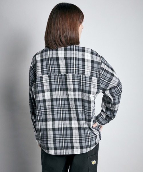 ROXY（ロキシー）の「PLAID SHIRTS/ロキシーチェックシャツ（シャツ/ブラウス・レディース・ブラック/バーガンディー・MEDIUM/LARGE）」の3枚目の写真