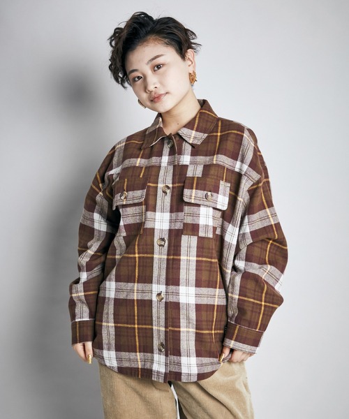ROXY（ロキシー）の「PLAID SHIRTS/ロキシーチェックシャツ（シャツ/ブラウス・レディース・ブラック/バーガンディー・MEDIUM/LARGE）」の6枚目の写真