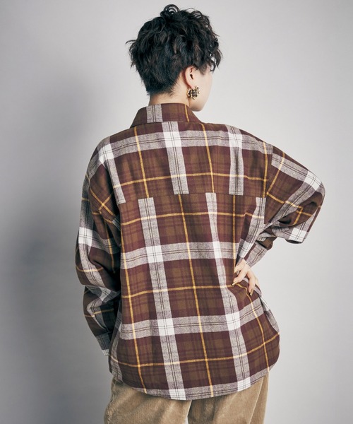 ROXY（ロキシー）の「PLAID SHIRTS/ロキシーチェックシャツ（シャツ/ブラウス・レディース・ブラック/バーガンディー・MEDIUM/LARGE）」の7枚目の写真