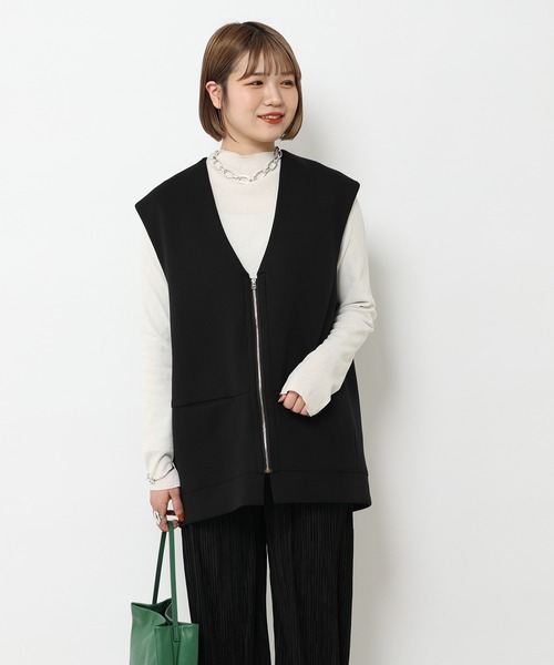 RIVE DROITE（リヴドロワ）の「WEB限定/ダンボールZIPベスト（ベスト・レディース・ブラック・FREE）」の2枚目の写真