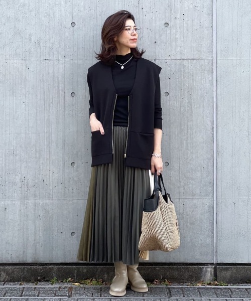 RIVE DROITE（リヴドロワ）の「WEB限定/ダンボールZIPベスト（ベスト・レディース・ブラック・FREE）」の22枚目の写真