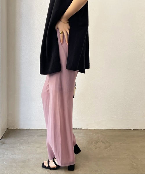 Shelly island（シェリーアイランド）の「シアーイージーワイドパンツ（その他パンツ・レディース・パープル/イエロー/オレンジ・FREE）」の15枚目の写真