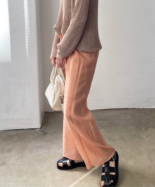 Shelly island（シェリーアイランド）の「シアーイージーワイドパンツ（その他パンツ・レディース・パープル/イエロー/オレンジ・FREE）」の7枚目の写真