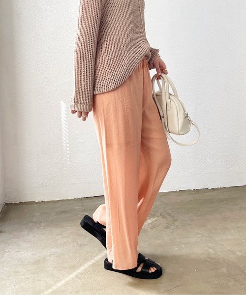 Shelly island（シェリーアイランド）の「シアーイージーワイドパンツ（その他パンツ・レディース・パープル/イエロー/オレンジ・FREE）」の4枚目の写真