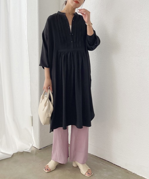 Shelly island（シェリーアイランド）の「シアーイージーワイドパンツ（その他パンツ・レディース・パープル/イエロー/オレンジ・FREE）」の8枚目の写真